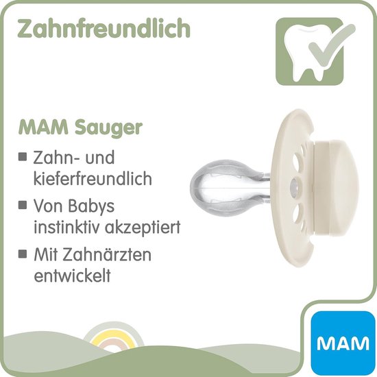 Originele siliconen fopspeen 16+ Girls set van 4 incl. 2 steriliseertrasportboxen - meisjes - MAM van MAM — afbeelding 2
