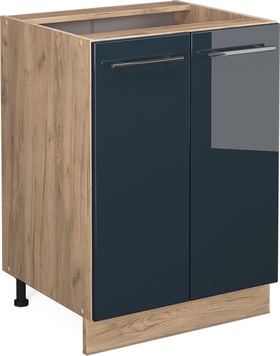 Vicco Fame-Line Onderkast – 60 cm, WB Antraciet Donkerblauw hoogglans Donkerblauw hoogglans/Goudkleurig Eiken