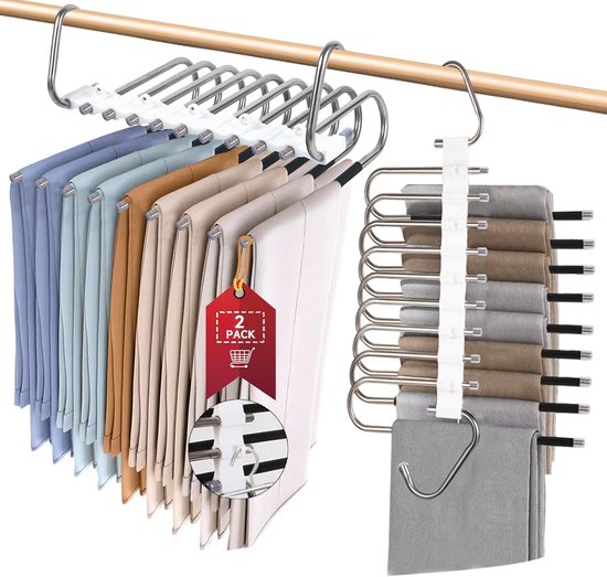 Relaxdays 10026466_46 Cintre En Bois Set De 10, Traverse Pantalon 44,5 Cm, Encoche Robe Jupe