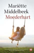 Boekcover "Moederhart" met moeder en dochter op schommel.