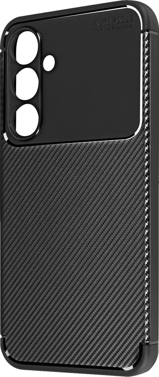 Avizar Hoes Geschikt voor Samsung Galaxy A35 Flexibel silicone, Zwart