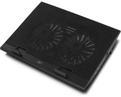 ACT Laptopstandaard tot 17" Verstelbaar in hoogte 4 poorts Hub Zwart AC8105