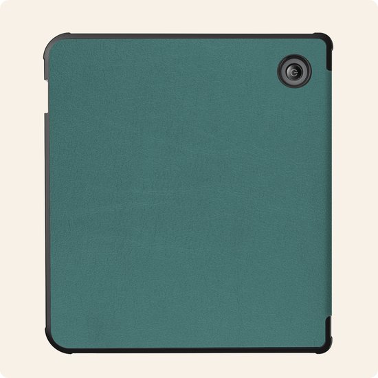 Hoesje Geschikt voor Kobo Libra Colour Hoes Book Case Trifold - Hoes Geschikt voor Kobo Libra Colour Hoesje Book Cover - Donkergroen van Hoesje  — afbeelding 5