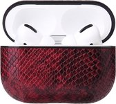 Mobigear Hoesje geschikt voor Apple AirPods Pro 1 Hoesje | Mobigear Snake - Bordeaux Rood