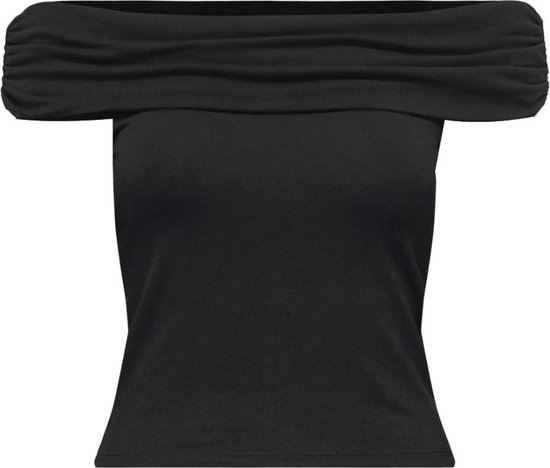 Only T-shirt Onllive Love S/l Off Shoulder Top C 15338616 Black Dames Maat - M