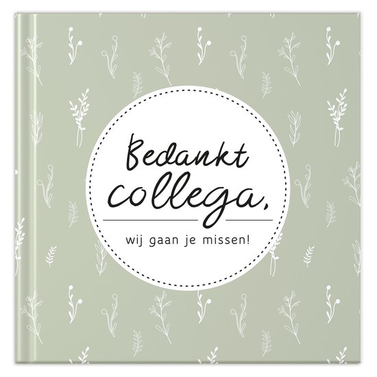 Fyllbooks Afscheidsboek collega - Universele kaders voor 62 personen - Twigs