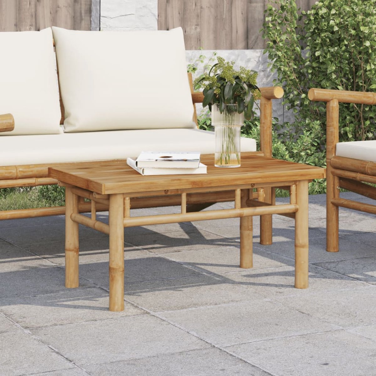 vidaXL Salontafel - 70x40x35 - cm - bamboe Bruin