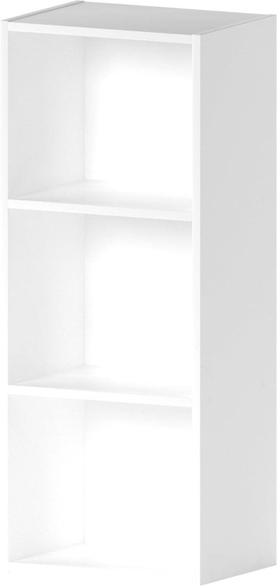 Vida Designs Oxford 3 Laag Kubus Boekenkast, Modern Space-Saving Opbergmeubel for Woonkamer, Slaapkamer or Kantoor, Vrijstaand Display Shelf, H80xW32xD24cm (Eiken