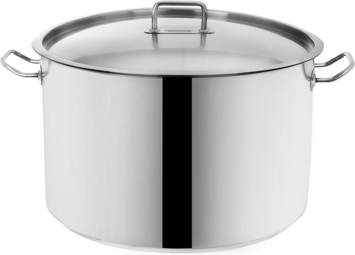 Kookpan Edelstaal met Deksel 40 cm, 30 l - Horeca Kookpot - Soeppan