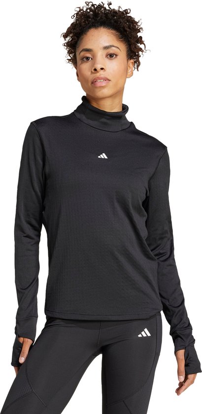 adidas Performance T-shirt manches longues col cheminée TECHFIT COLD.RDY - Femmes - Noir - XS