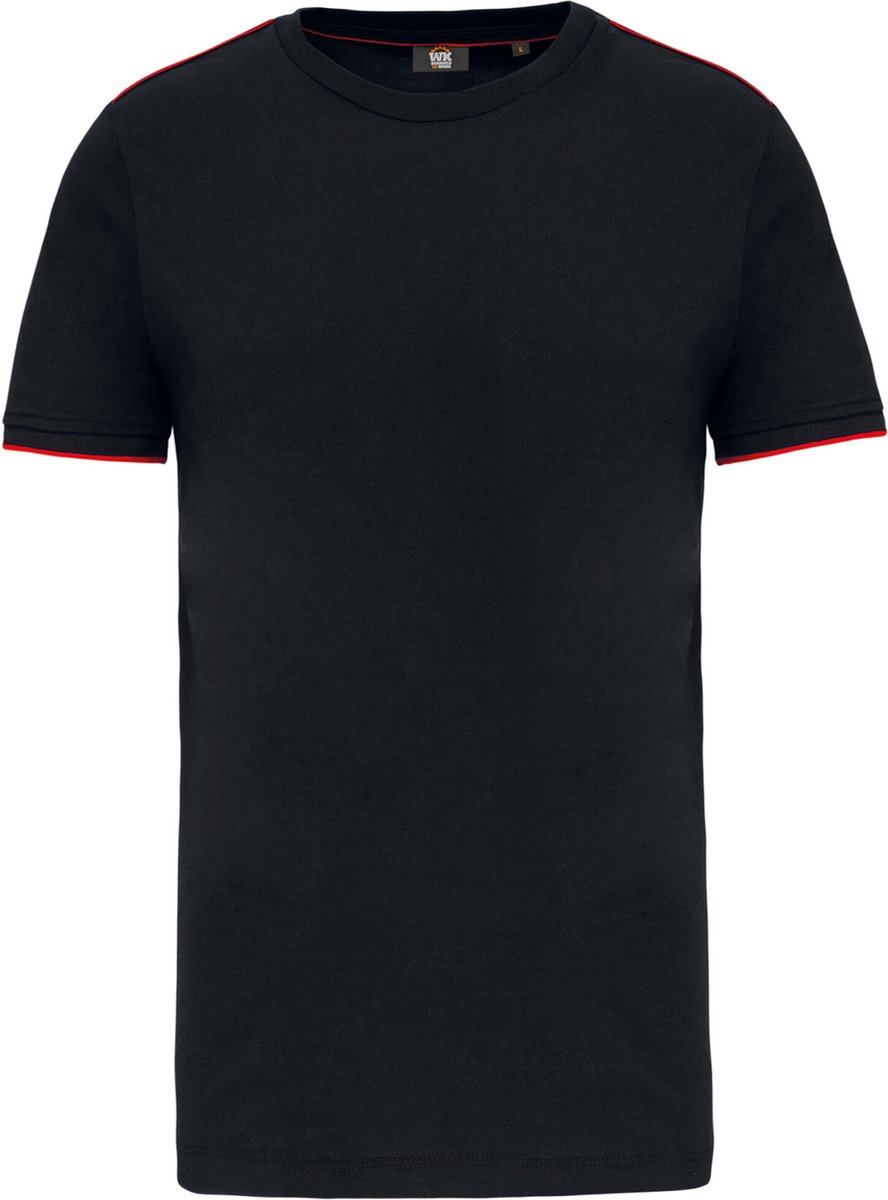 WK. Designed To Work T-shirt Day To Day korte mouwen WK3020 - BLACK / RED - S