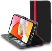 ebestStar - Hoes voor Samsung Galaxy A14, A14 5G, Wallet Etui, Book case hoesje, Zwart, Rood