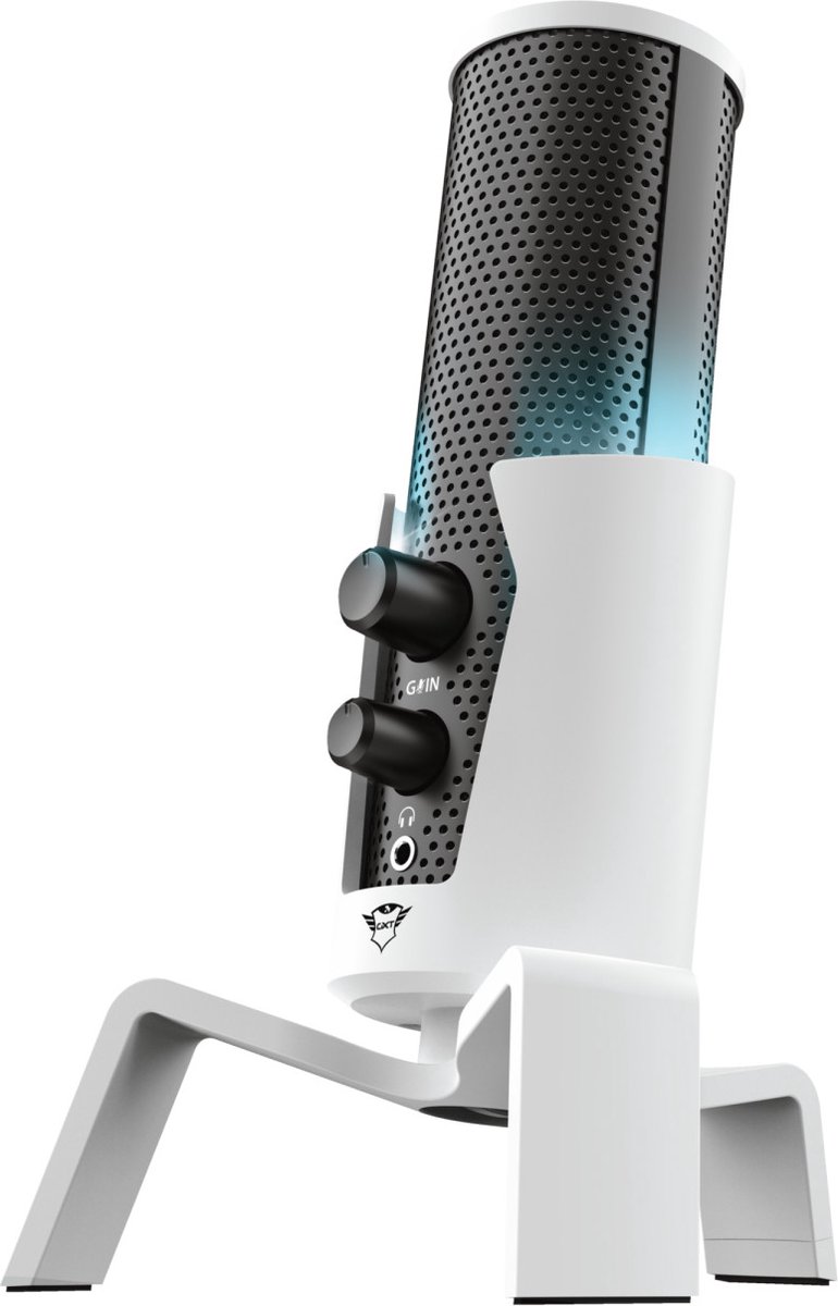 Trust GXT 258 Fyru - USB Streaming microfoon - PC en PS5 - Wit