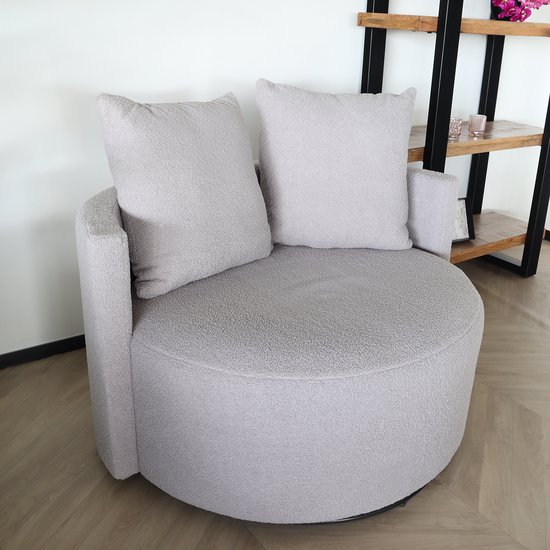 Fauteuil causeuse teddy gris fauteuil pivotant