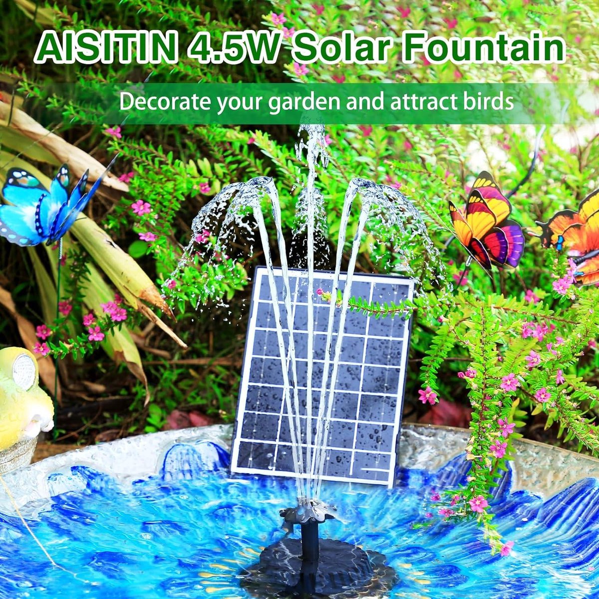 Upgrade Zonne-energie Aangedreven Drijvende Vogelbad Waterfontein Pomp Tuin Vijver Zwembad Buiten kopen vanaf een prijs van 33 Upgrade Zonne-energie Aangedreven Drijvende Vogelbad Waterfontein Pomp Tuin Vijver Zwembad Buiten kopen vanaf een prijs van 33