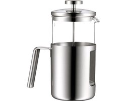 Kult Coffeepress 1l French Press koffiemaker - 6 kopjes - glas en Cromargan roestvrij staal - vaatwasmachinebestendig stainless steel press