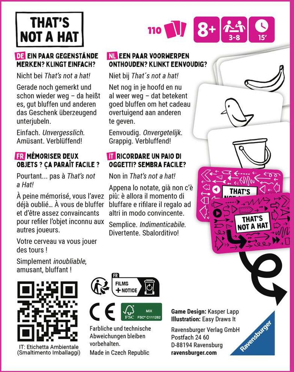 Ravensburger â€“ That's Not a Hat - Bluffend Kaartspel voor Familie en Vrienden — afbeelding 6