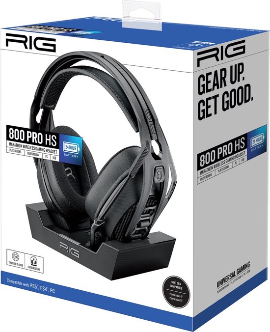 Nacon RIG 800 Pro HS - Draadloze Gaming Headset - PS5/PS4 - Zwart