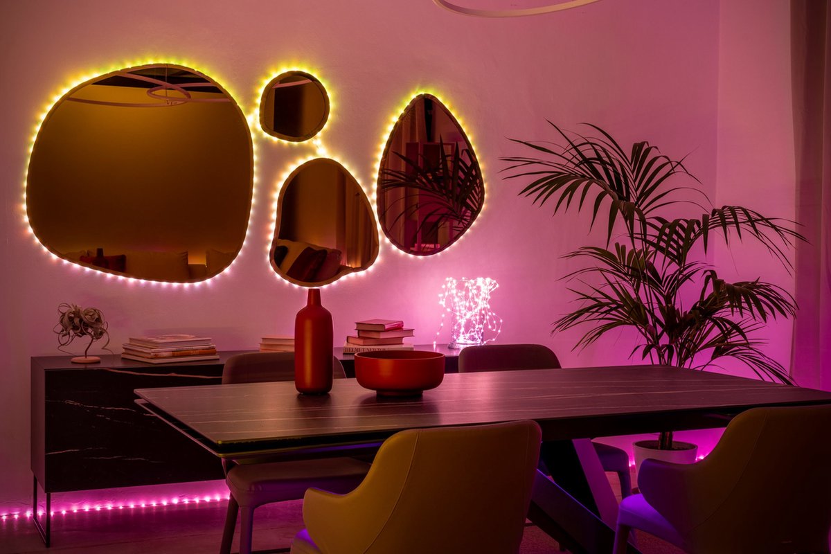 Twinkly Dots – App-gestuurd flexibel LED lichtsnoer 60 RGB (16 Miljoen Kleuren) 3 meter transparant draad – foto 6
