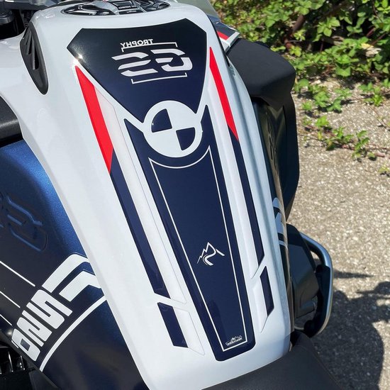 Top Case Moto Protège-réservoir En Résine 3D Compatible Avec BMW R 1250 Logo Style GS GP-666 (exclusive Vignette Crit Air