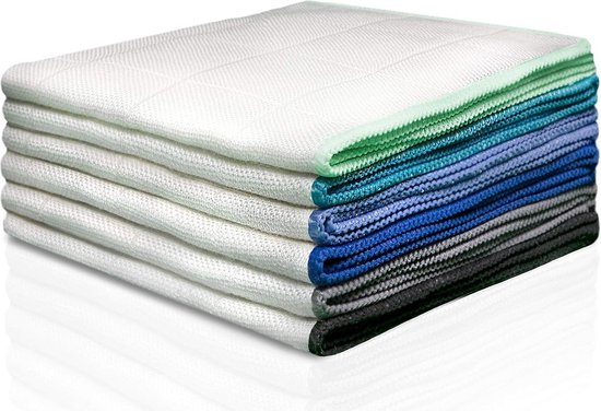 Foto: Bamboe poetsdoeken 6 stuks 30 x 30 cm antibacterieel hypoallergeen geschikt voor kristaldoek of zilverpoetsdoek