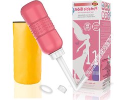 Roze draagbaar bidet voor toilet - reizen bidet fles - postpartum aambeien genezing - intieme wassen voor vrouwen Peri bottle