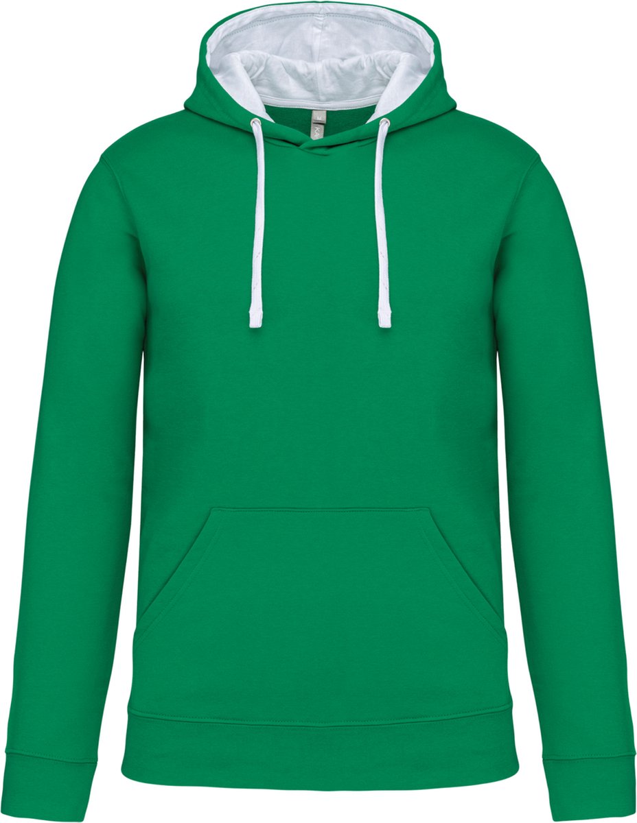 Kariban Hooded sweater met contrasterde capuchon K446 - Light Kelly Green / White - 4XL