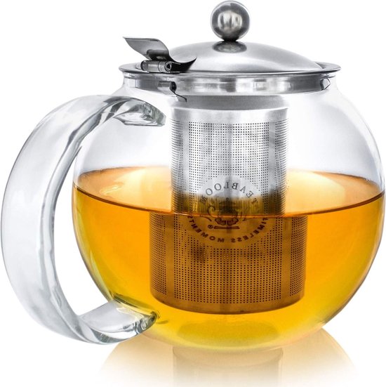 Théière Teabloom Classica - Théière en verre résistant à la chaleur - 1200 ml