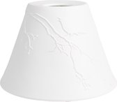 Clayre & Eef Abat-jour suspendu Ø 15x10 cm Blanc Porcelaine Oiseaux sur les branches