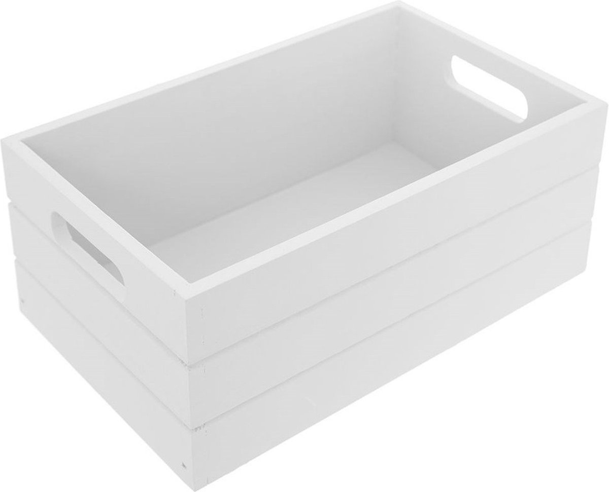 Opbergdoos Houten 31x21x13 cm - Opbergbox - Opbergmand