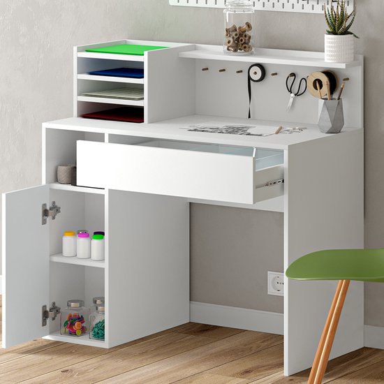 Bureau Vicco , Wit, 100 x 50 cm