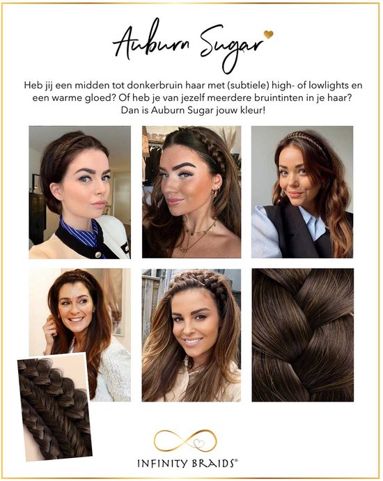 Infinity Braids - Braidies - Set van 3 Clip-in Vlechtjes - Lizzy, Jolie ...