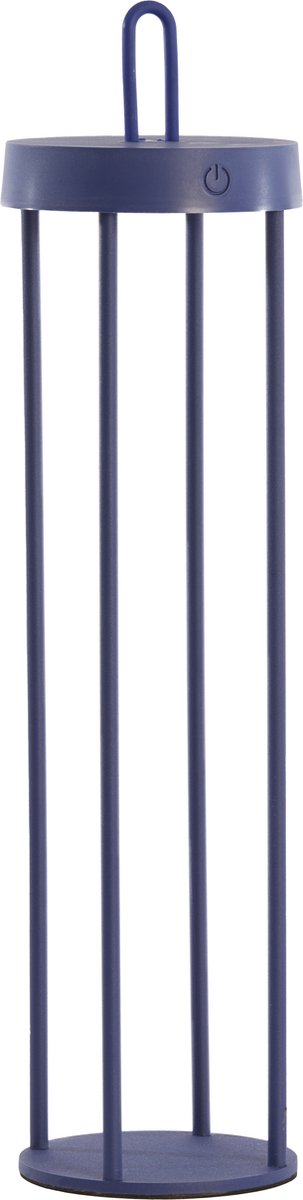 Light&living - Oplaadbare Tafellamp - Voor binnen en buiten - LED-Ø13x50 cm - ISALO kobalt blauw