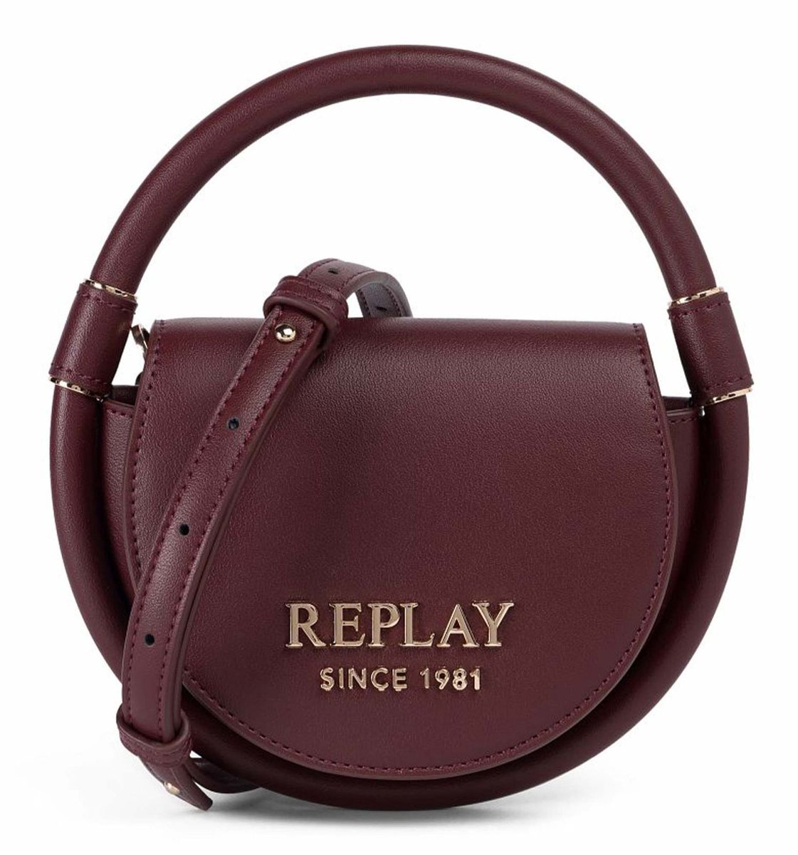 REPLAY schoudertas handtas Crossbody Bag Huckleberry wijnrood