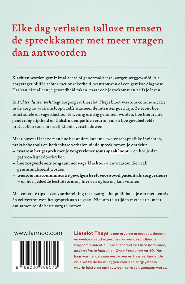 Dokter, luister toch! - back cover