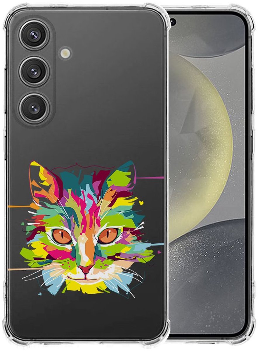 Samsung Galaxy S25 Plus Hoesje - Cat Color TPU Antishock