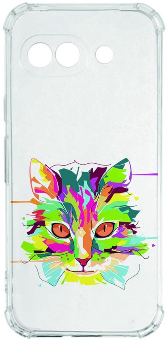 Google Pixel 9a Hoesje - Cat Color TPU Antishock