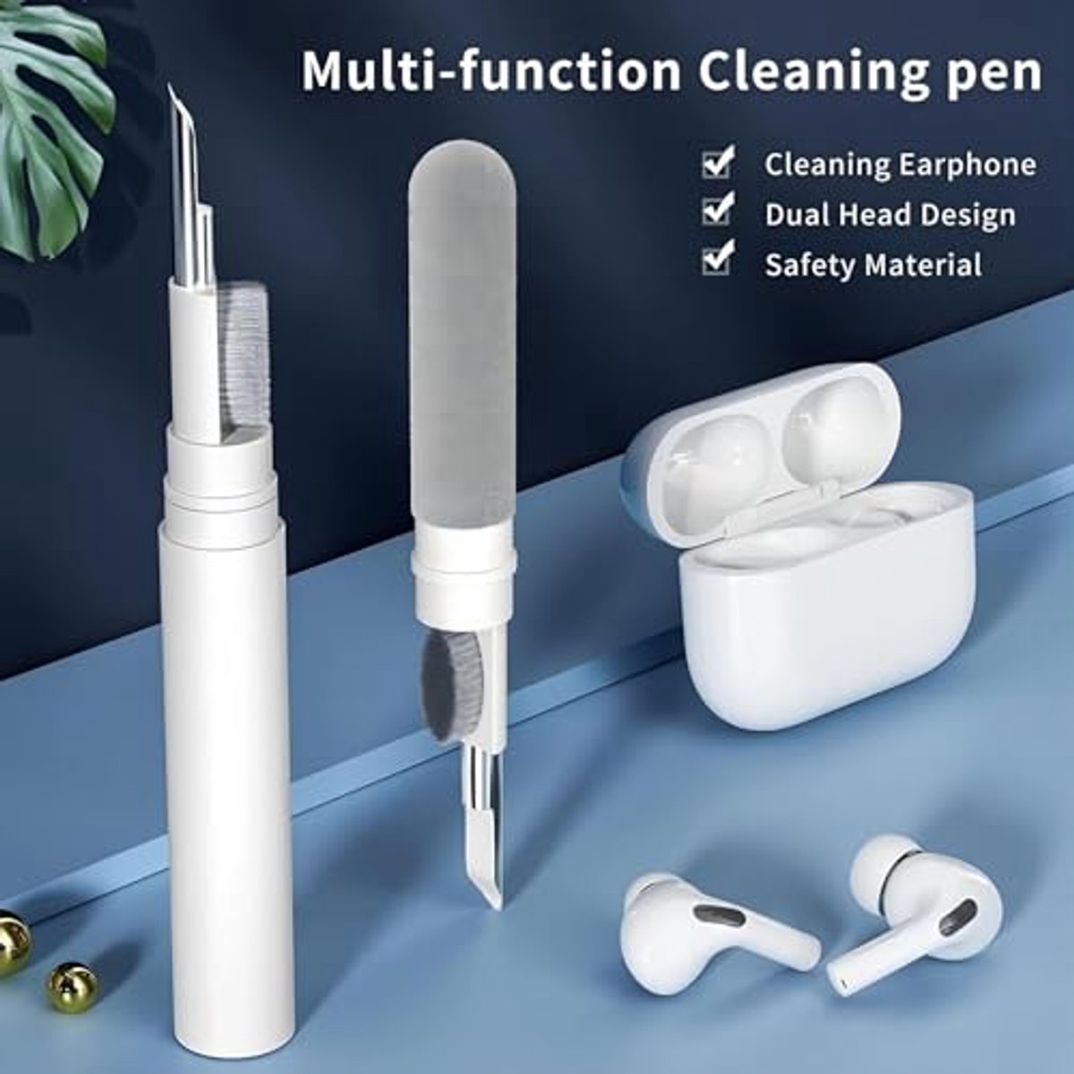Vervangende oordopjes voor AirPods Pro met reinigingspen - 4 paar siliconen oordopjes met opbergdoos