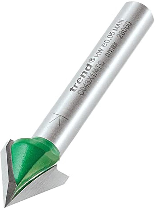 Trend Professioneel Twee Fluitfrees, 1/2 Inch Schacht, 12.7Mm Trend Professioneel Twee Fluitfrees, 1/2 Inch Schacht, 12.7Mm