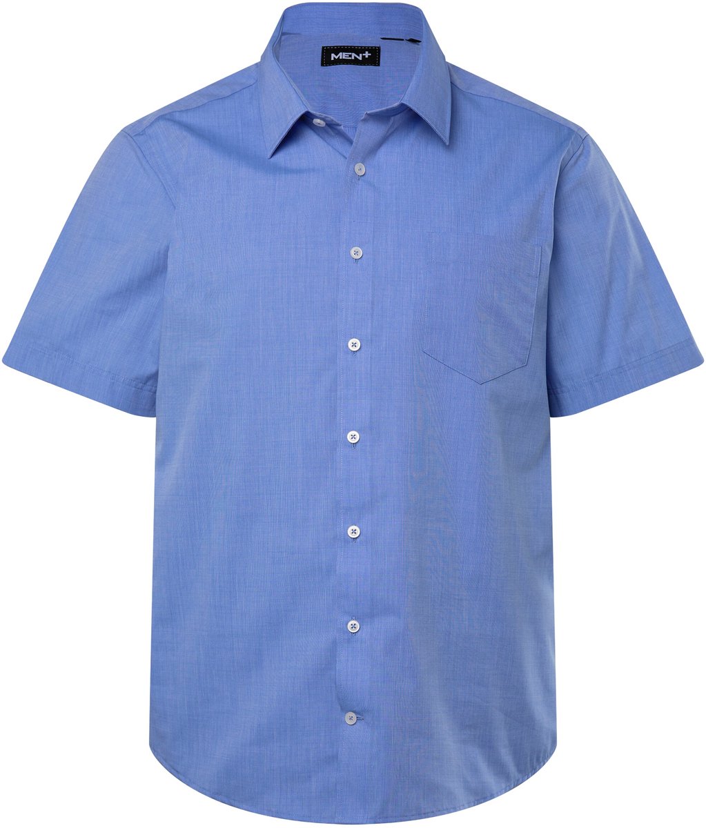 Men Plus - Heren - Zakelijk overhemd korte mouwen EasyCare kentkraag comfort fit - Lichtblauw - Maat XL