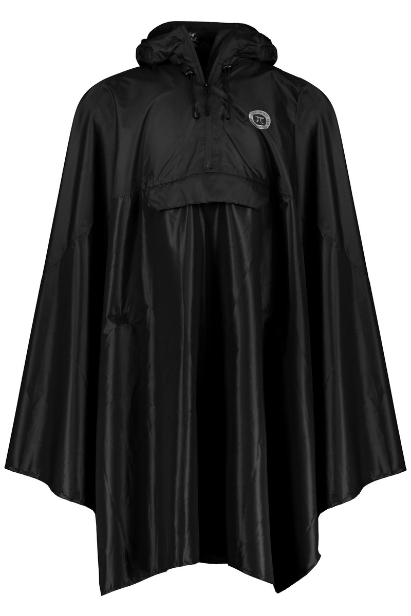 JAY-PI - Heren - Regenponcho bikewear waterdicht capuchon - Zwart - Maat L