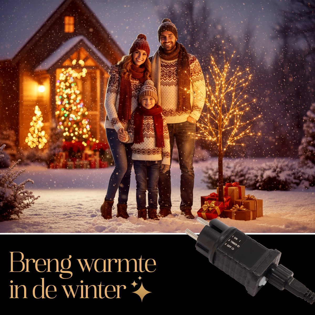 Meisterhome® LED Lichtboom - Kerstboom met LED lampjes - 120 cm - 280 LEDS – IP44 - Warm wit - Kerstverlichting voor binnen en buiten – met Timer - Verlichting - Kerstversiering – Kerstdecoratie – Lichtboom – Lichttakken – LED boom – foto 5