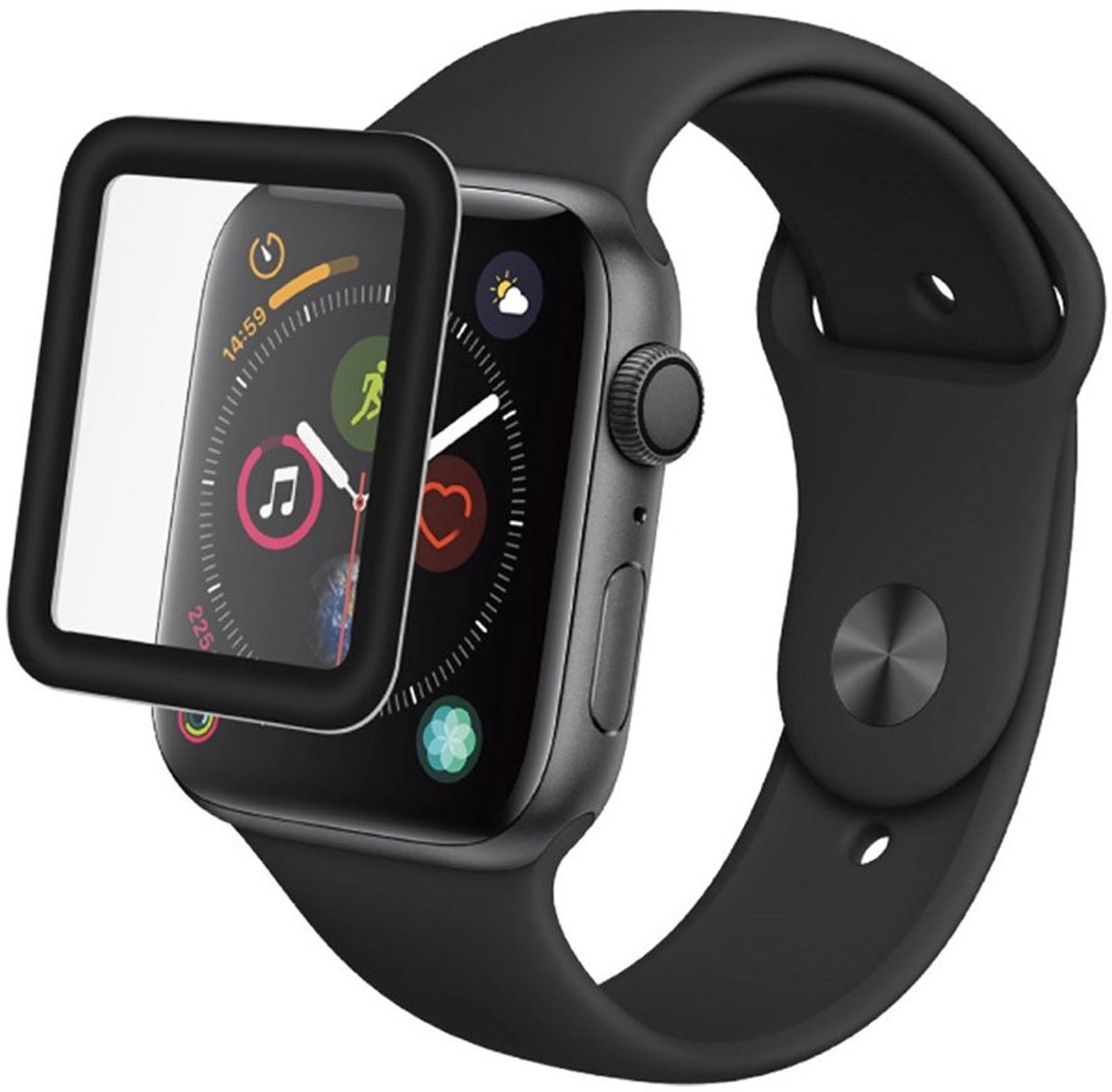 Muvit Apple Watch Series 4 40 Mm Gehard Glazen Schermbeschermer Transparant