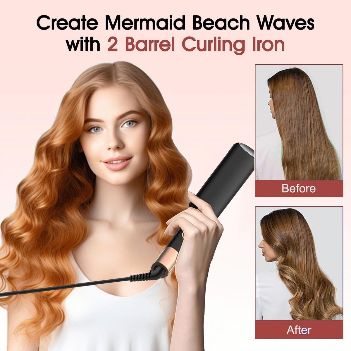 Krultang, krultang, grote krultang voor lang, dik haar met - afbeelding 2