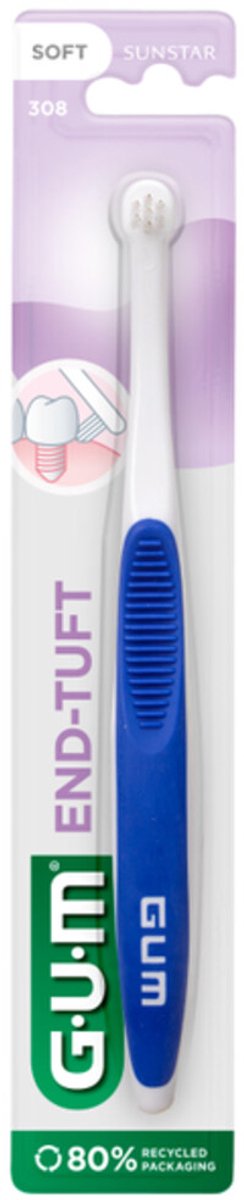 GUM Tandenborstel Interspace End-Tuft 308 - 6 x - Voordeelverpakking
