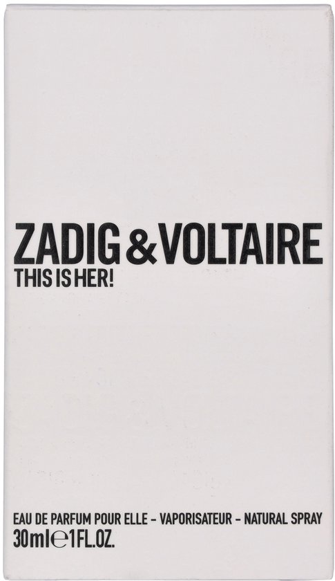 Zadig & Voltaire This is Her! parfum - Damesparfum met vanille en sandelhout - 30 ml