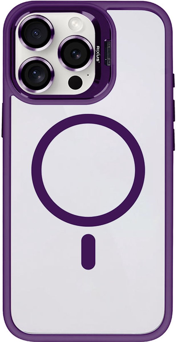 Rixus Classic 03 Case With MagSafe For Apple iPhone 14 Pro Max Deep Purple