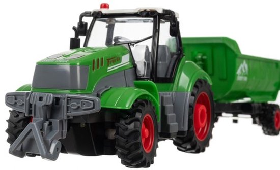 Tracteur Télécommandé Enfant 2.4 GHz – Avec Remorque électrique, Lumières, Animaux, Foin – Cadeau Ferme 3-7 Ans