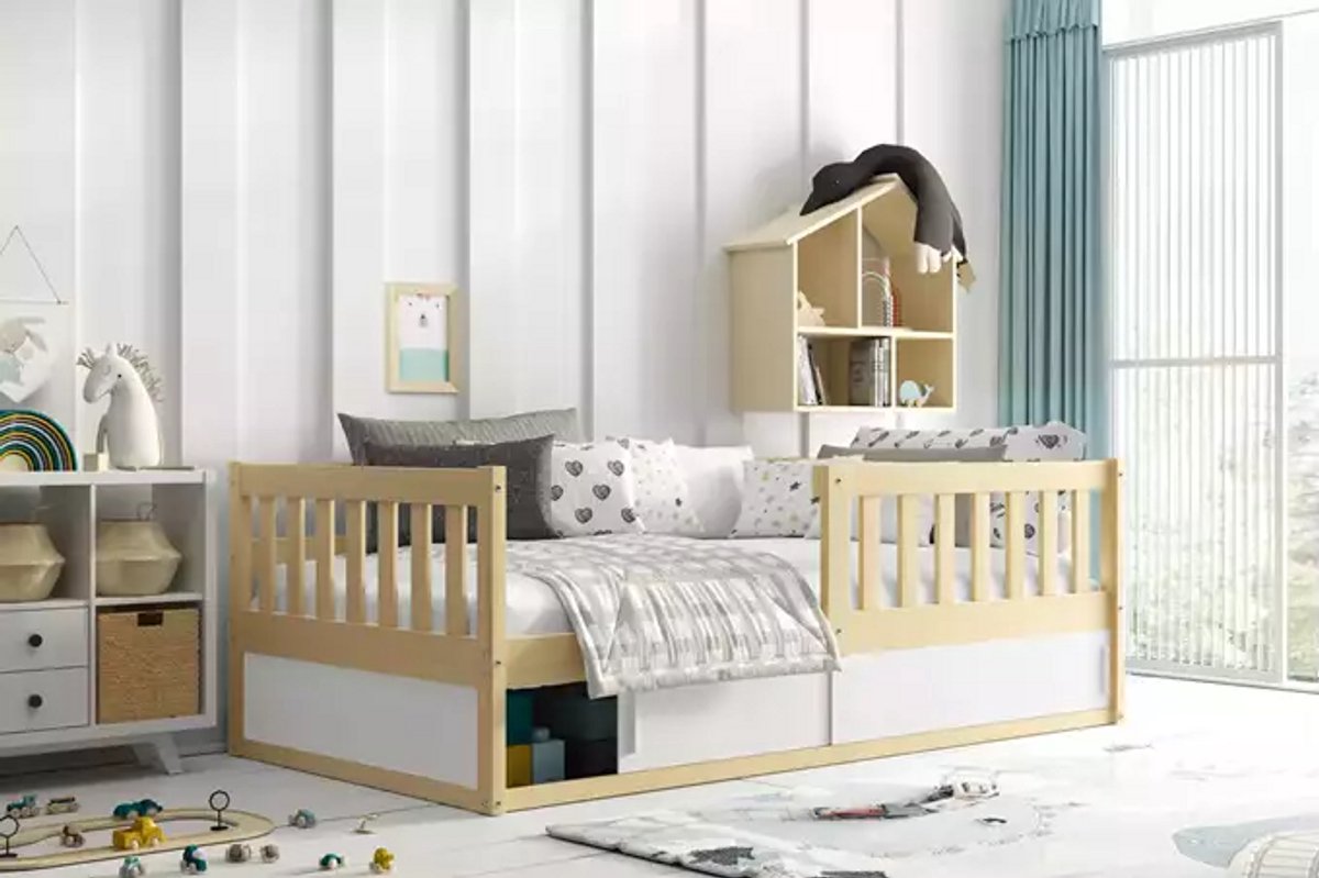 BMS SMART - Kinderbed - 80x160 cm - Hout - Met opbergruimte