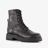 Harper leren dames veterboots zwart - Maat 39